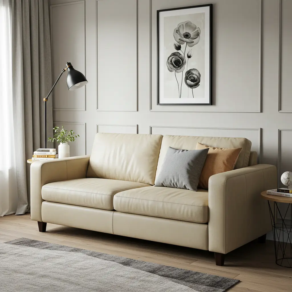 Leather Compact Sofa