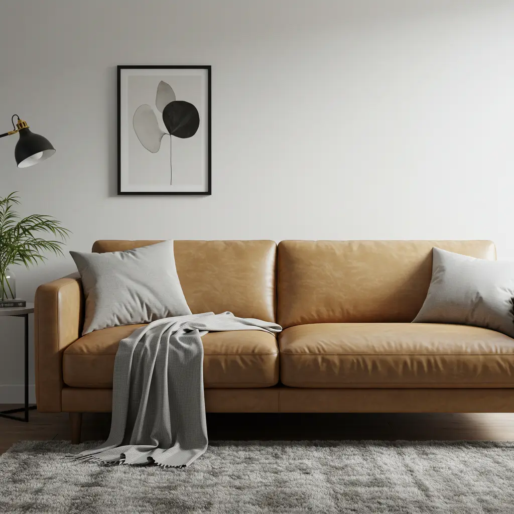 Leather Minimalist Sofa