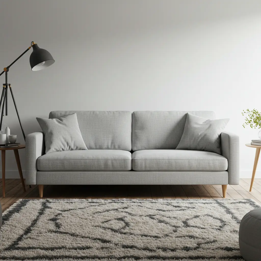 Light Gray Fabric Sofa