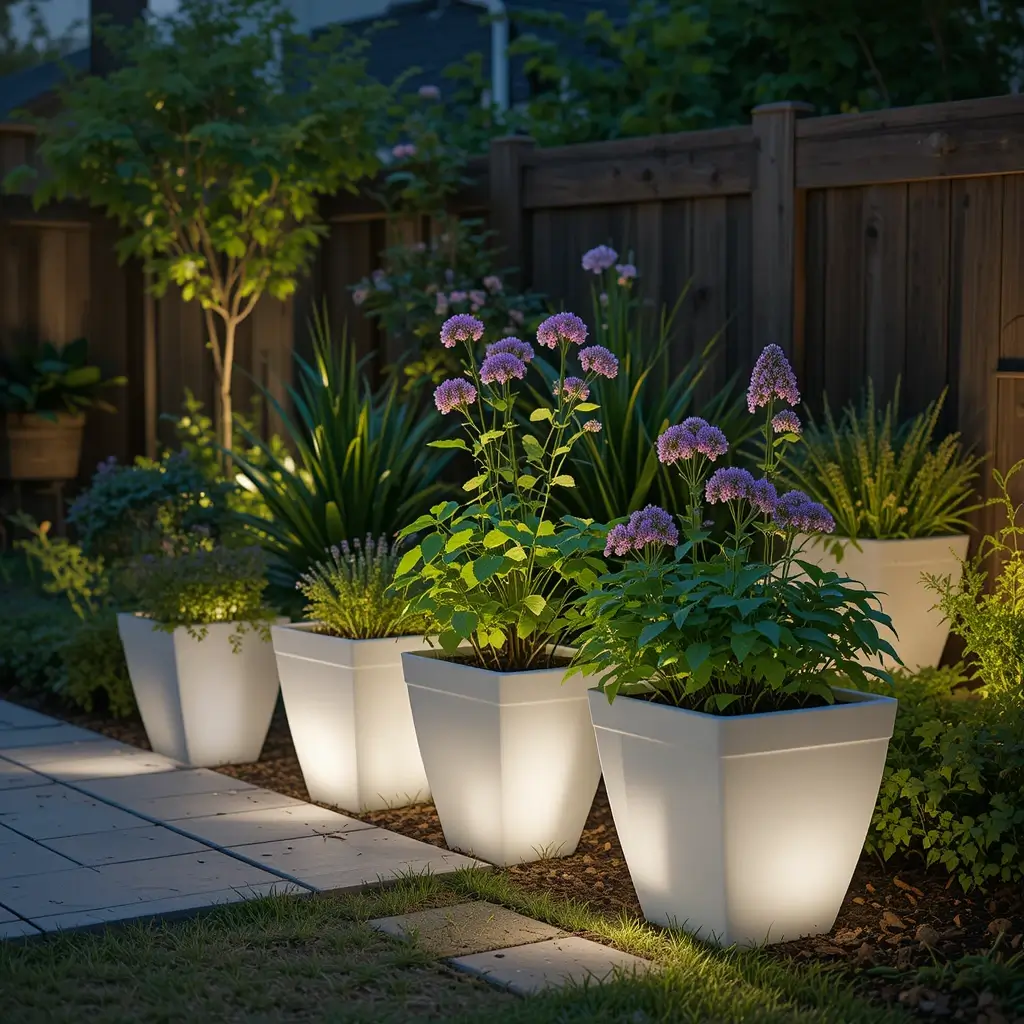 Lighted Planters for a Green Touch