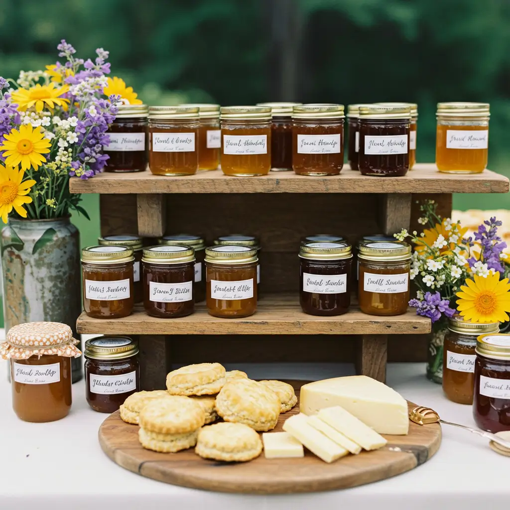 Local Honey and Jam Pairing Table