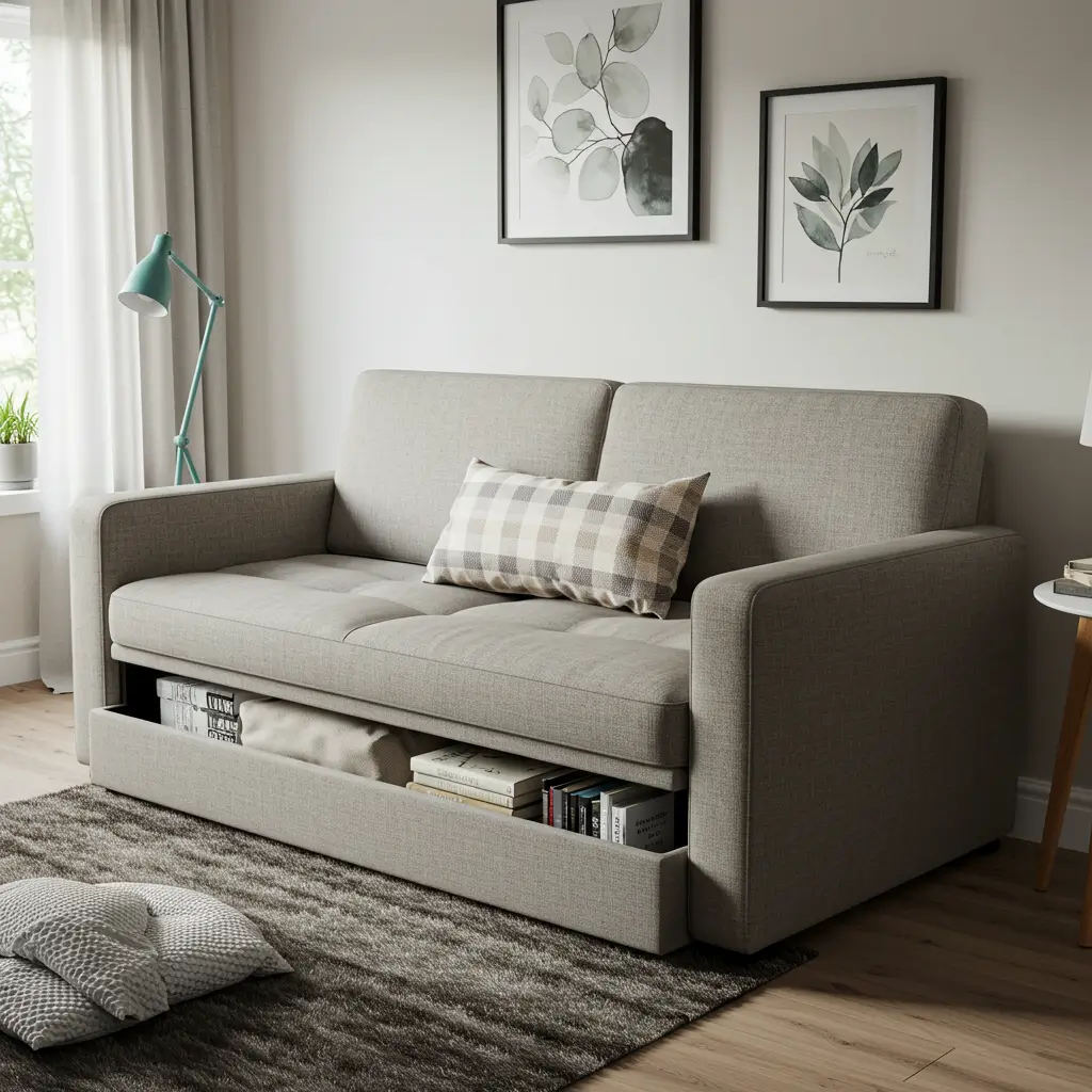 Loveseat with Storage Underneath