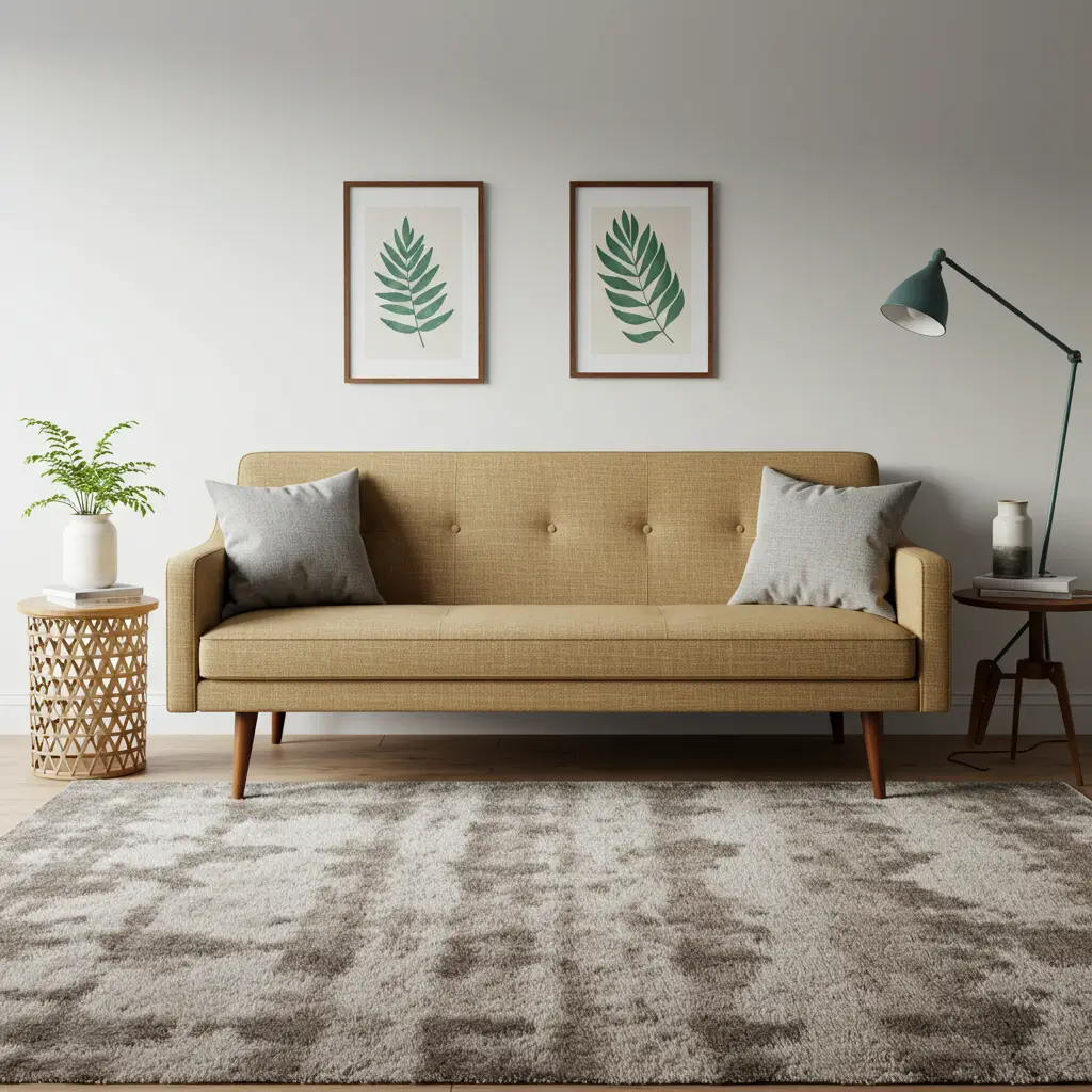 Mid-Century Modern Compact Sofa