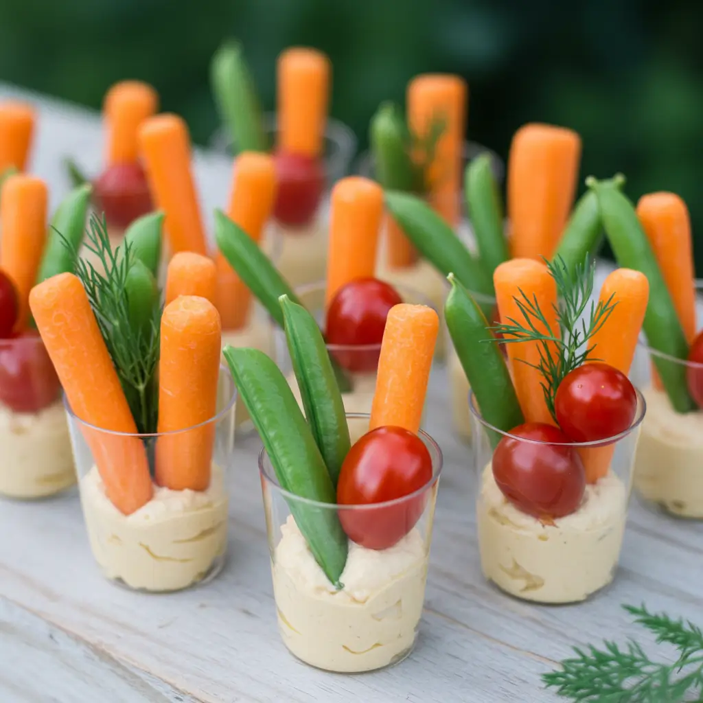 Mini Garden Vegetable Crudité Cups