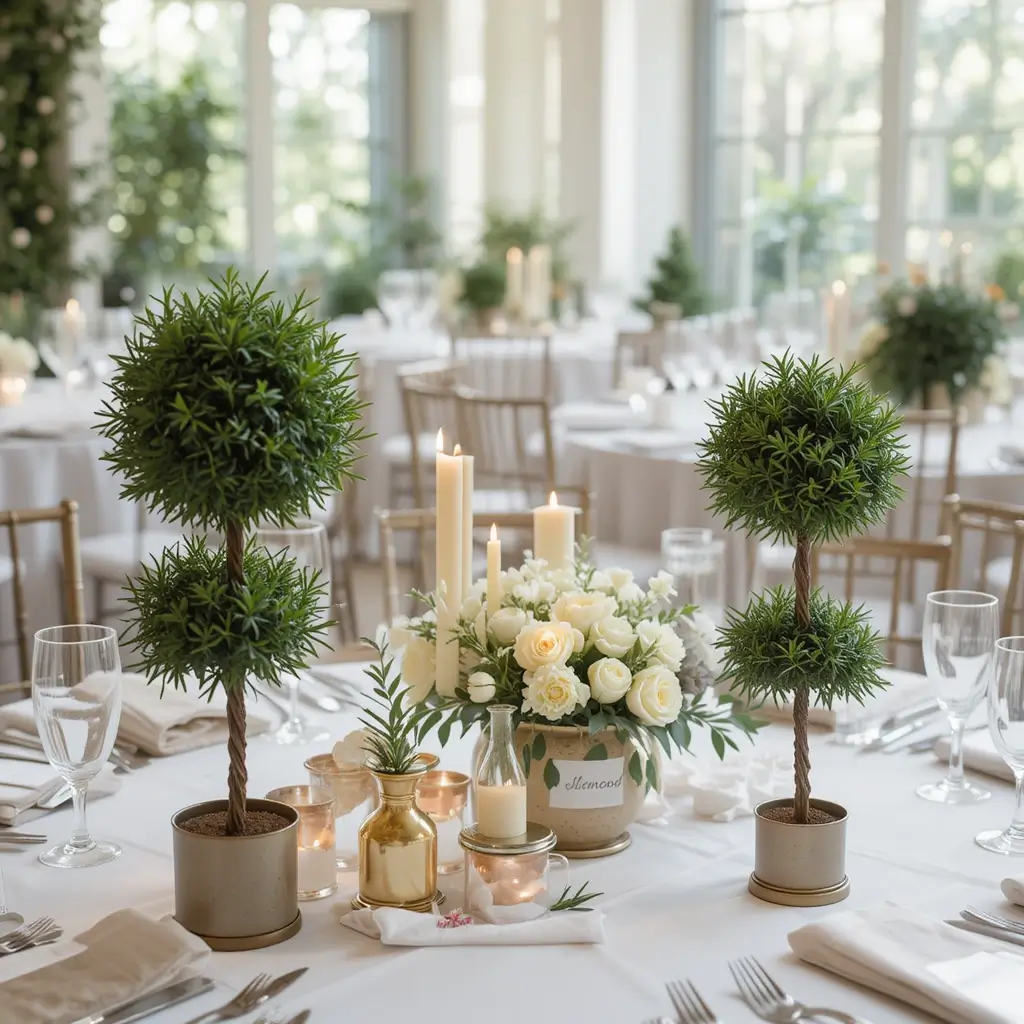 Mini Topiaries with Clean Lines