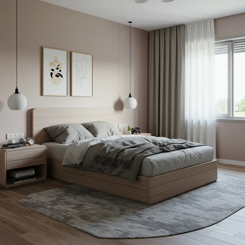 Minimalist Bed with Simple Frame