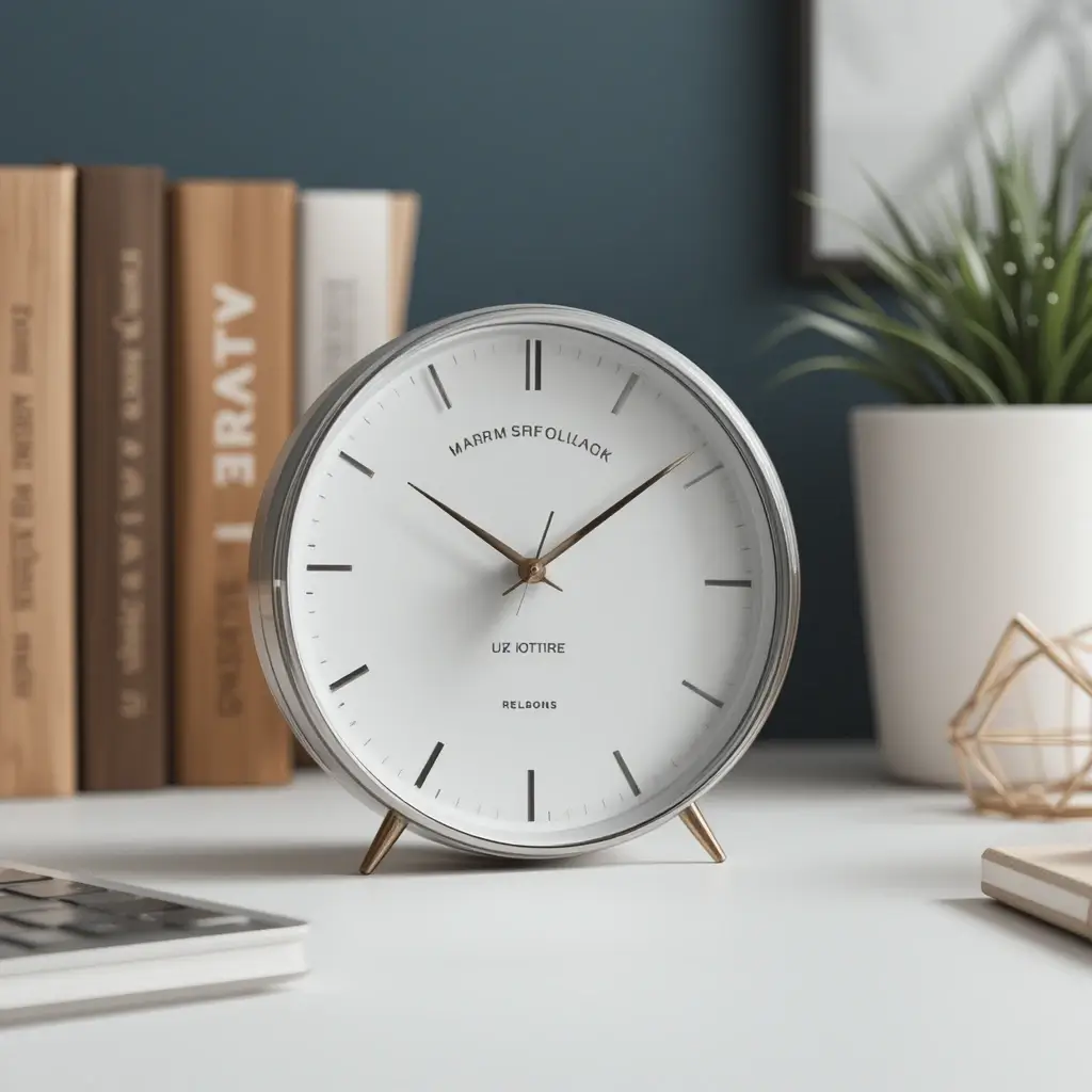 Minimalist Desk Clock with Clean Design