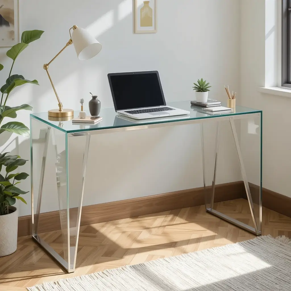 Minimalist Glass Desk