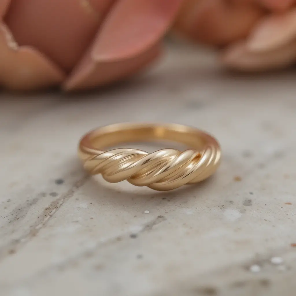 Minimalist Gold Stack with a Twist