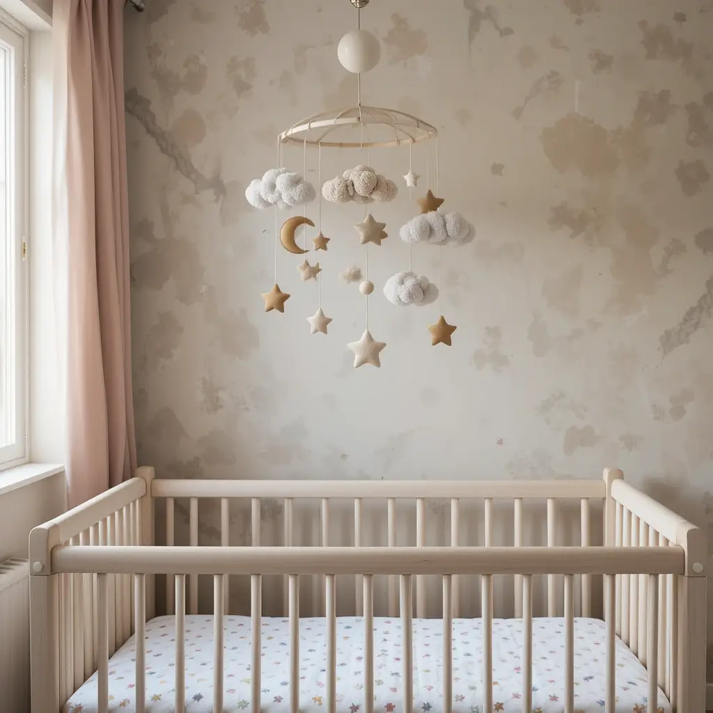 Minimalist Mobile Over Crib