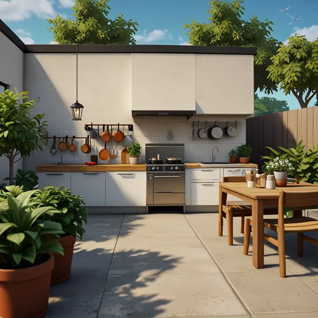 Minimalist Outdoor Kitchen