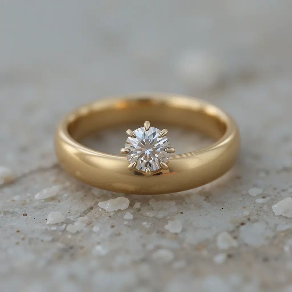 Minimalist Plain Gold Band