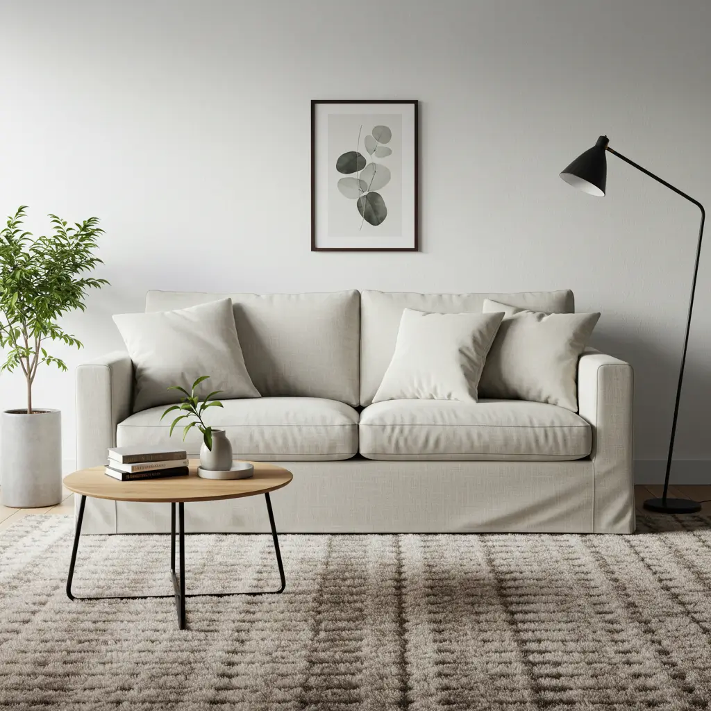 Minimalist Slipcover Sofa