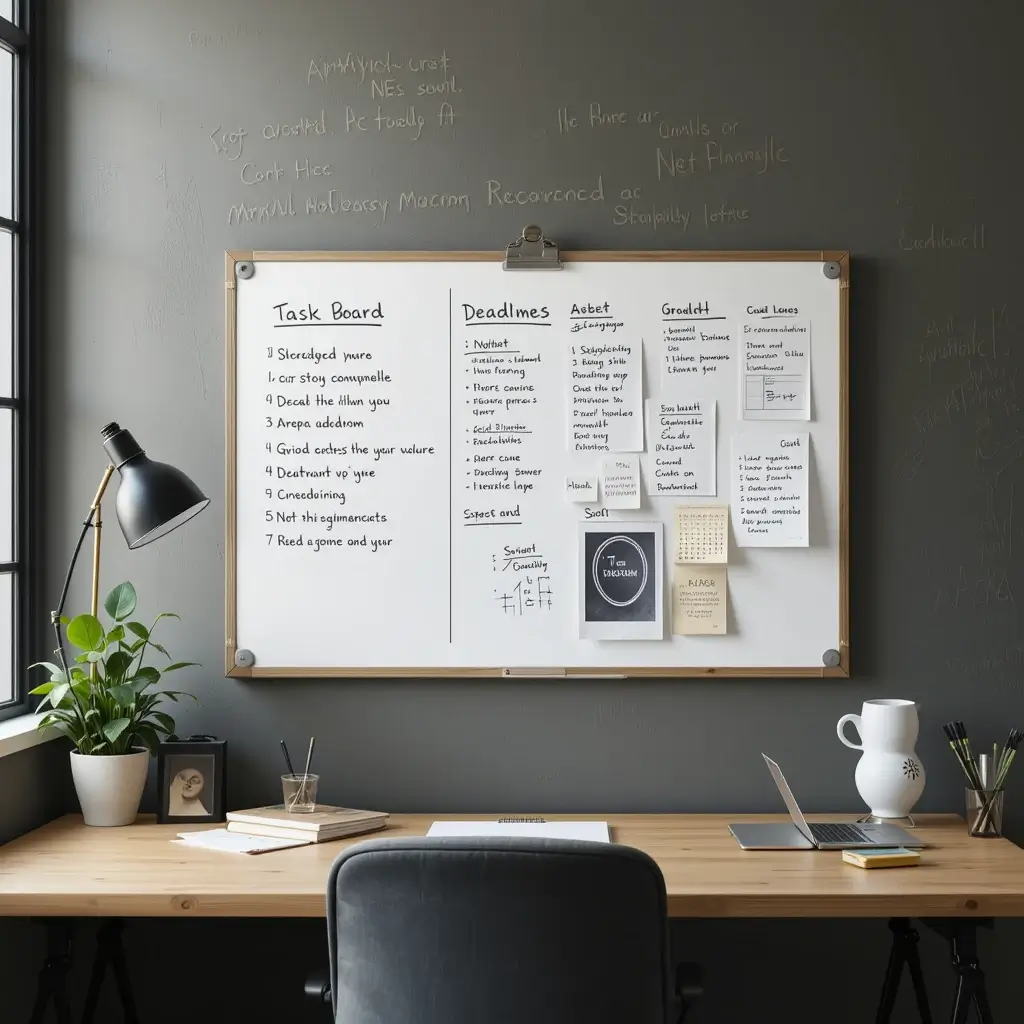 Minimalist Whiteboard for Task Management