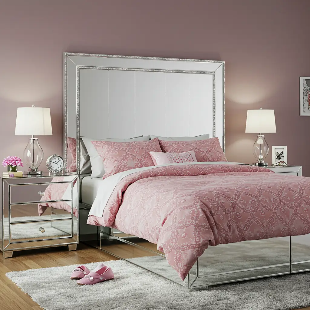 Mirrored Headboards for Glam
