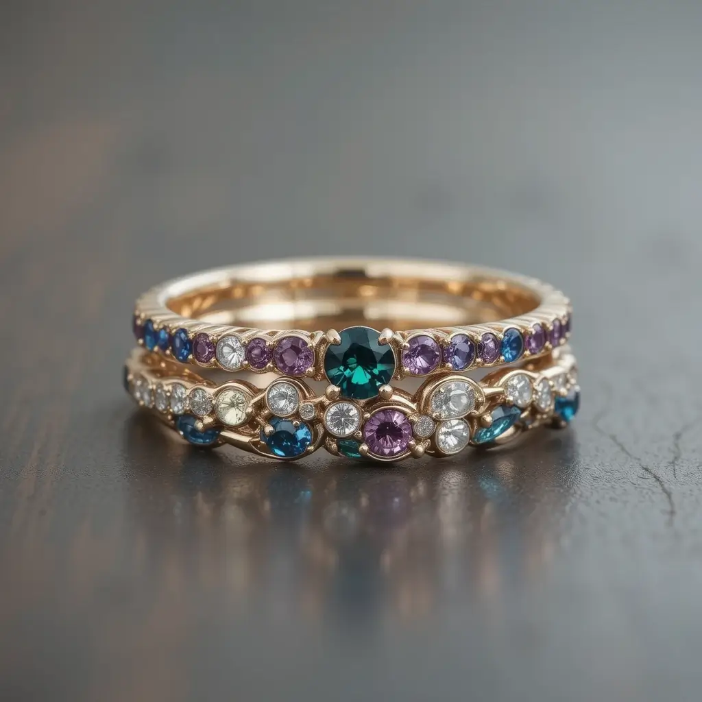 Mixed Gemstone Stack for Color and Personality