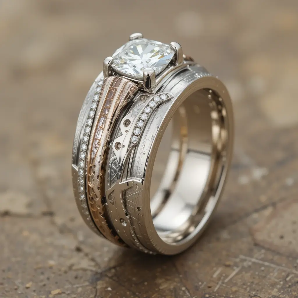 Mixed Metal Wedding Band