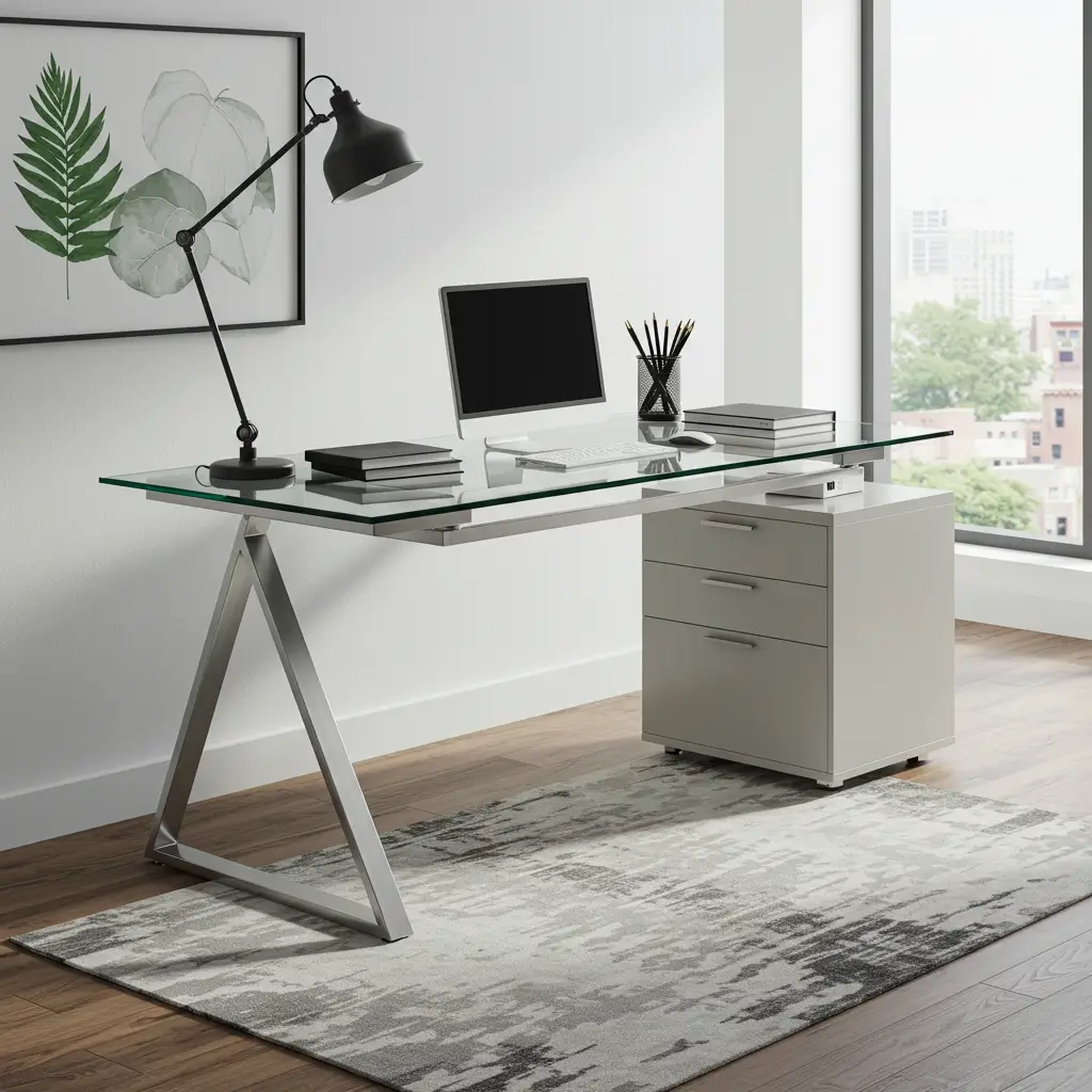Modern Glass Desk