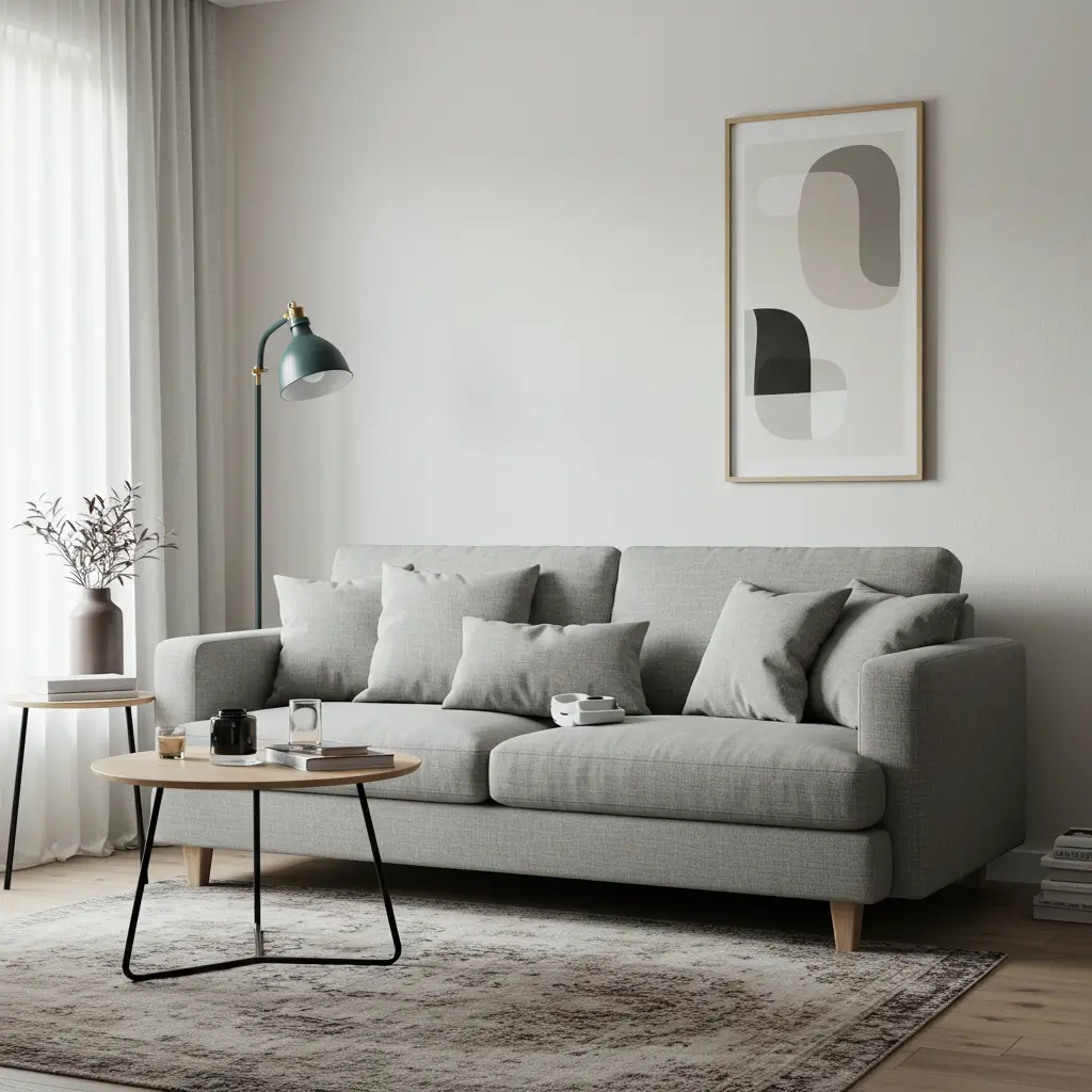 Monochrome Fabric Sofa