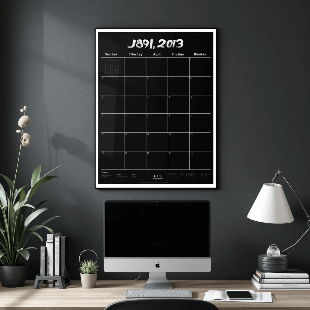 Monochrome Wall Calendar