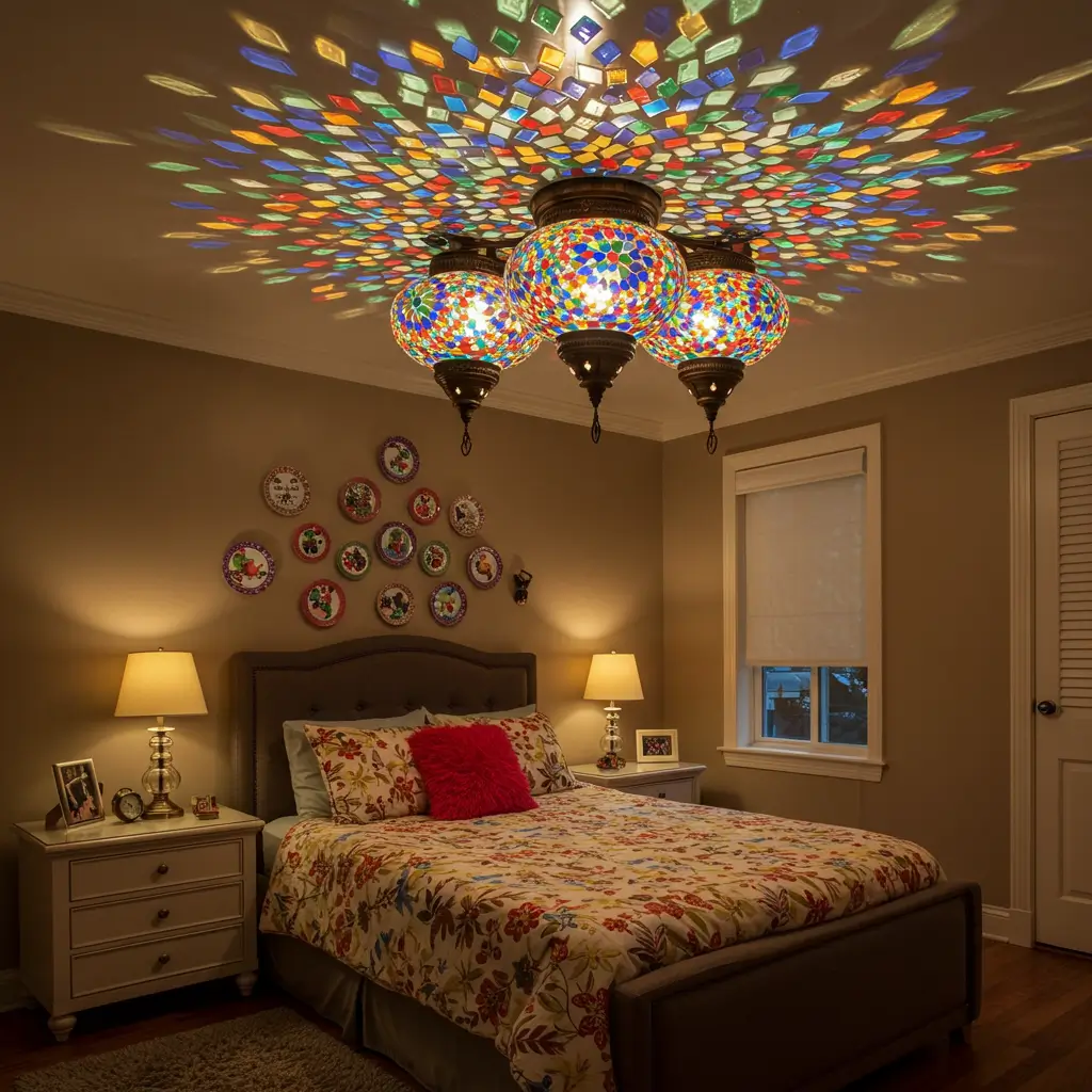 Mosaic Glass Ceiling Lights