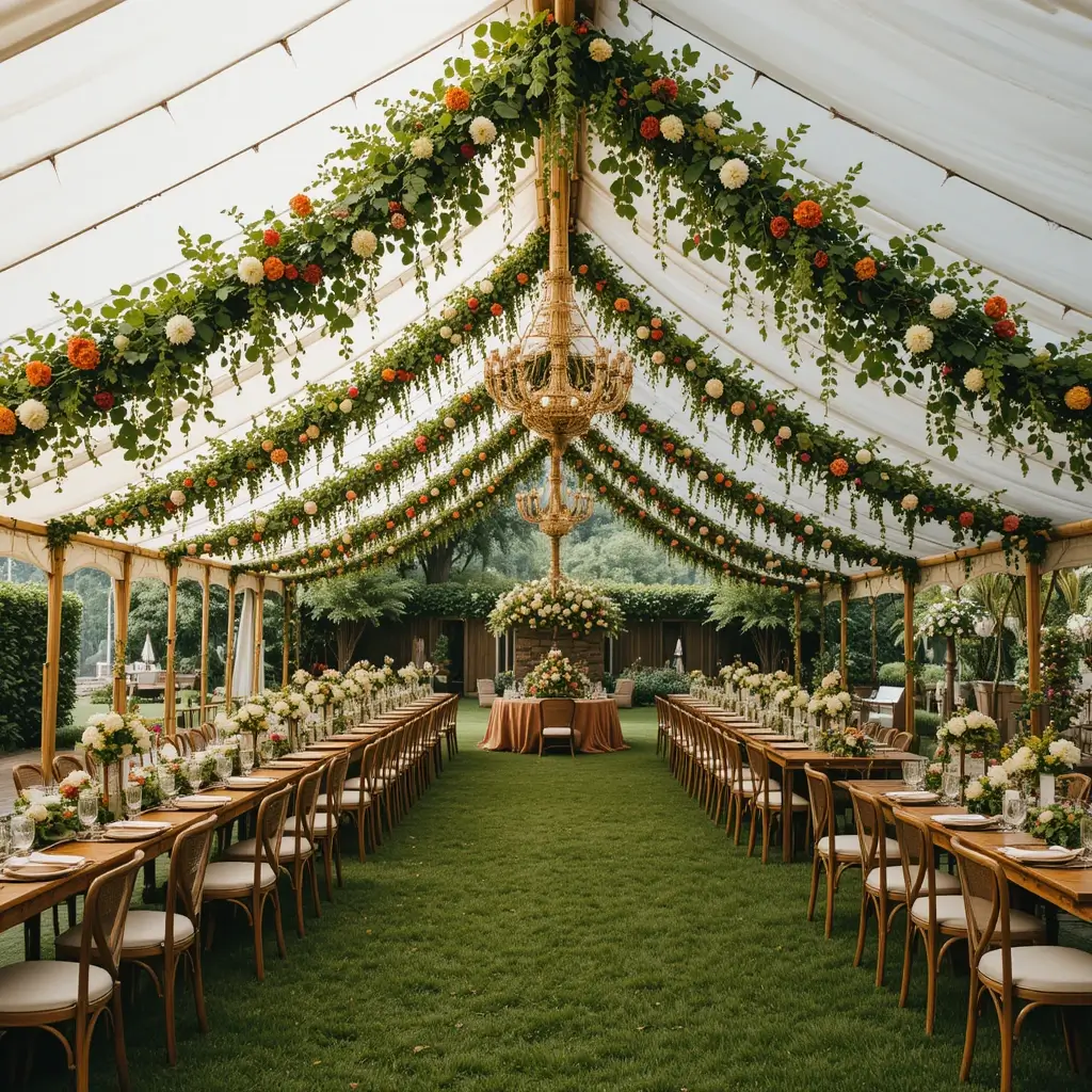 Natural Greenery and Floral Garland