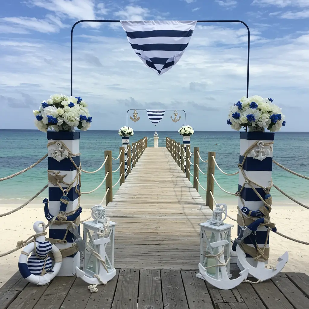 Nautical Navy and White