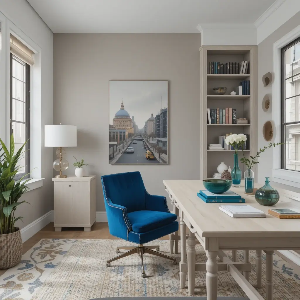 Neutral Palette with Bold Accents