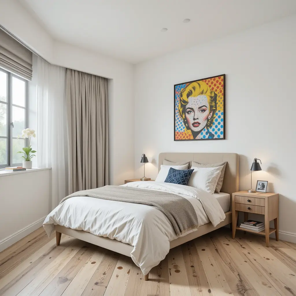 Neutral Palette with Pop Art