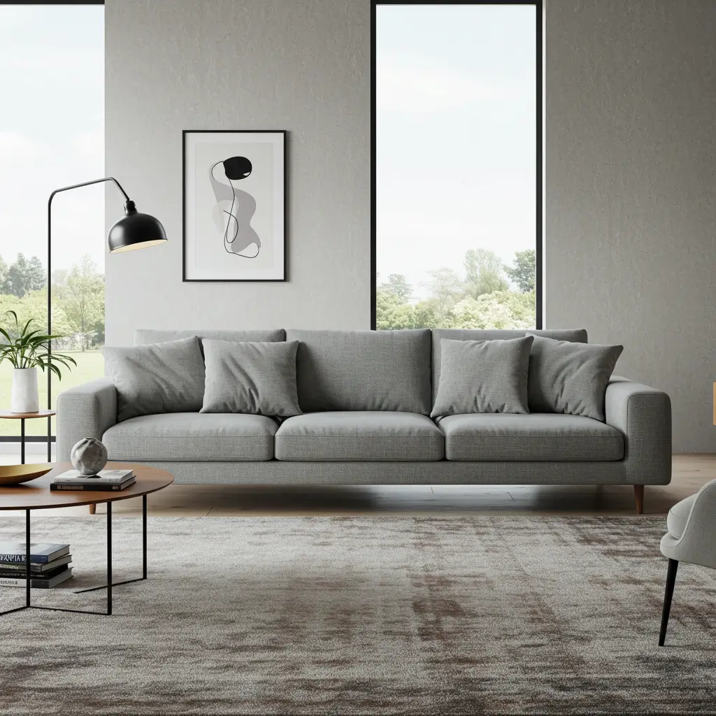 . Neutral-Toned Sectional for Timeless Appeal