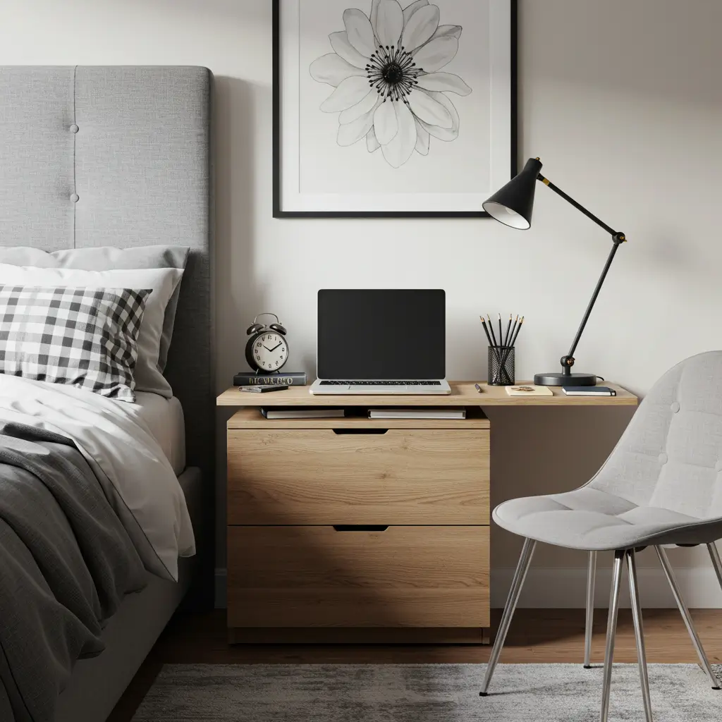 Nightstand Desk Hack