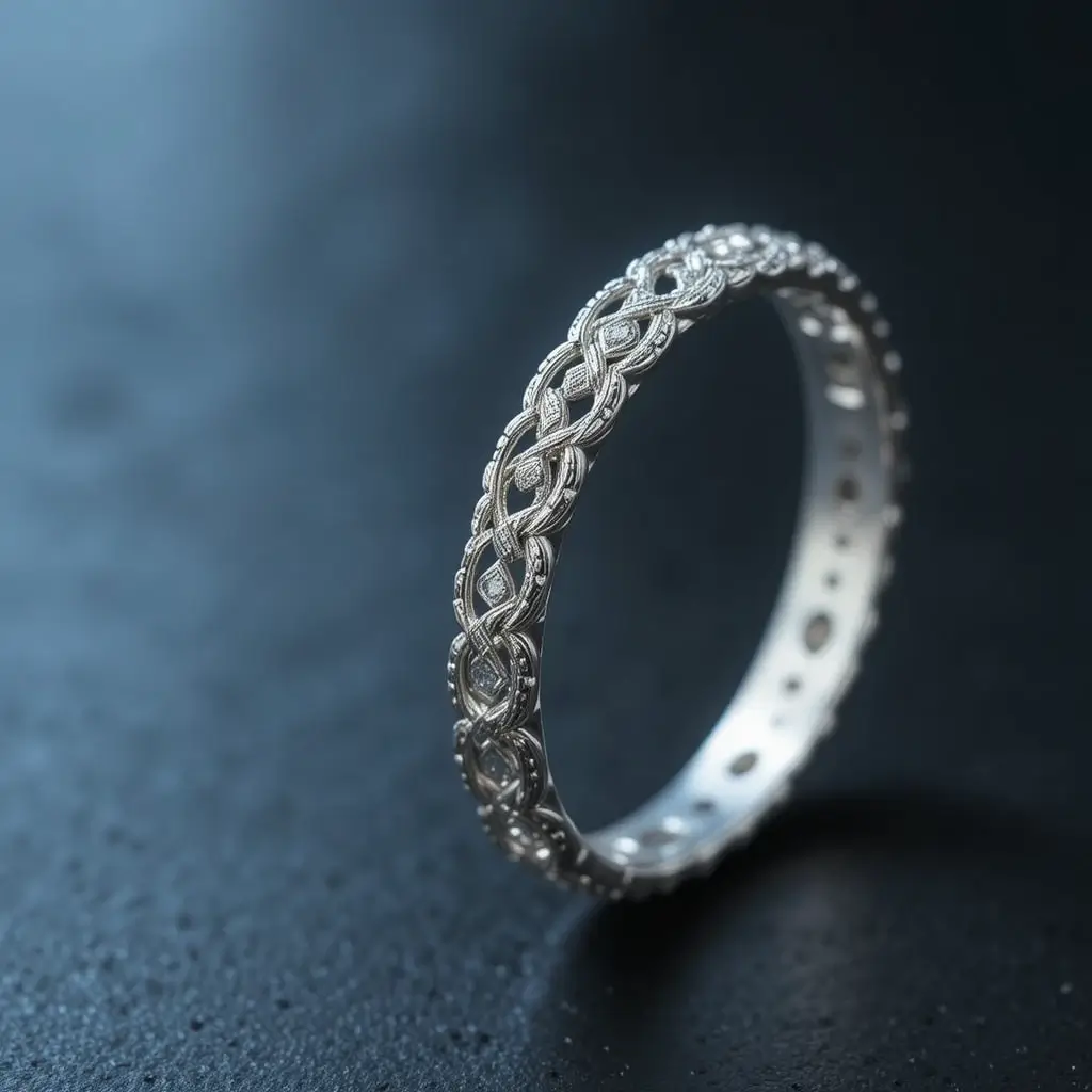 Openwork Braided Lace Ring