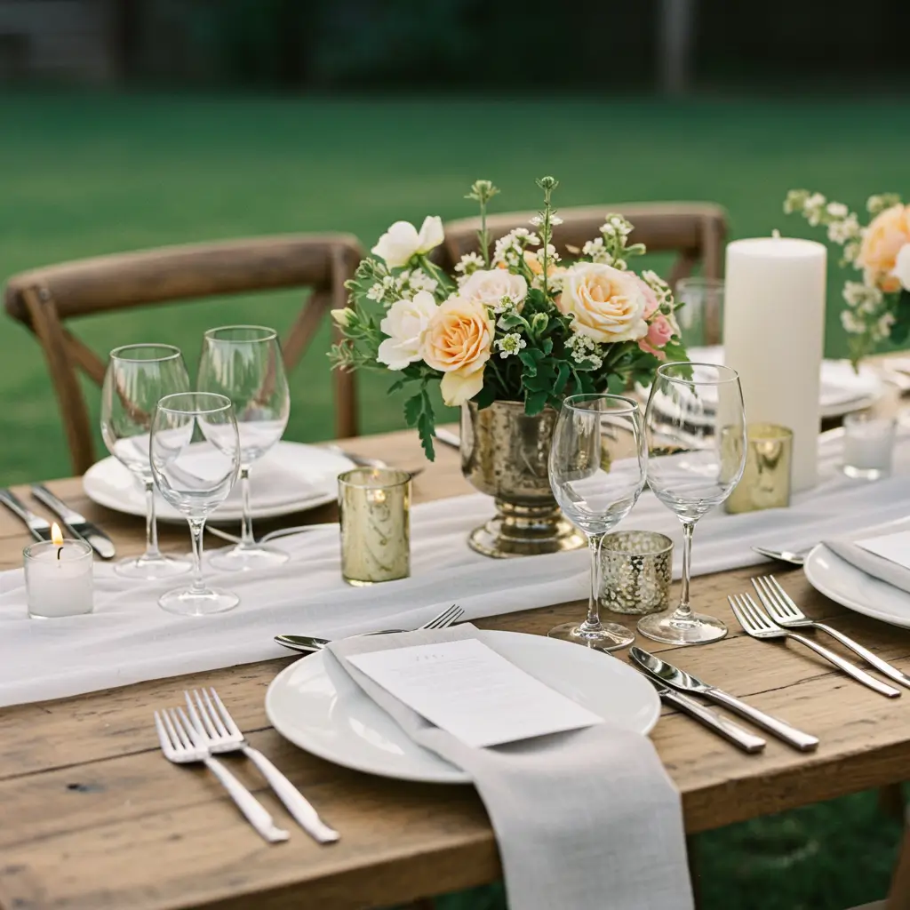Opt for Minimalist Table Settings
