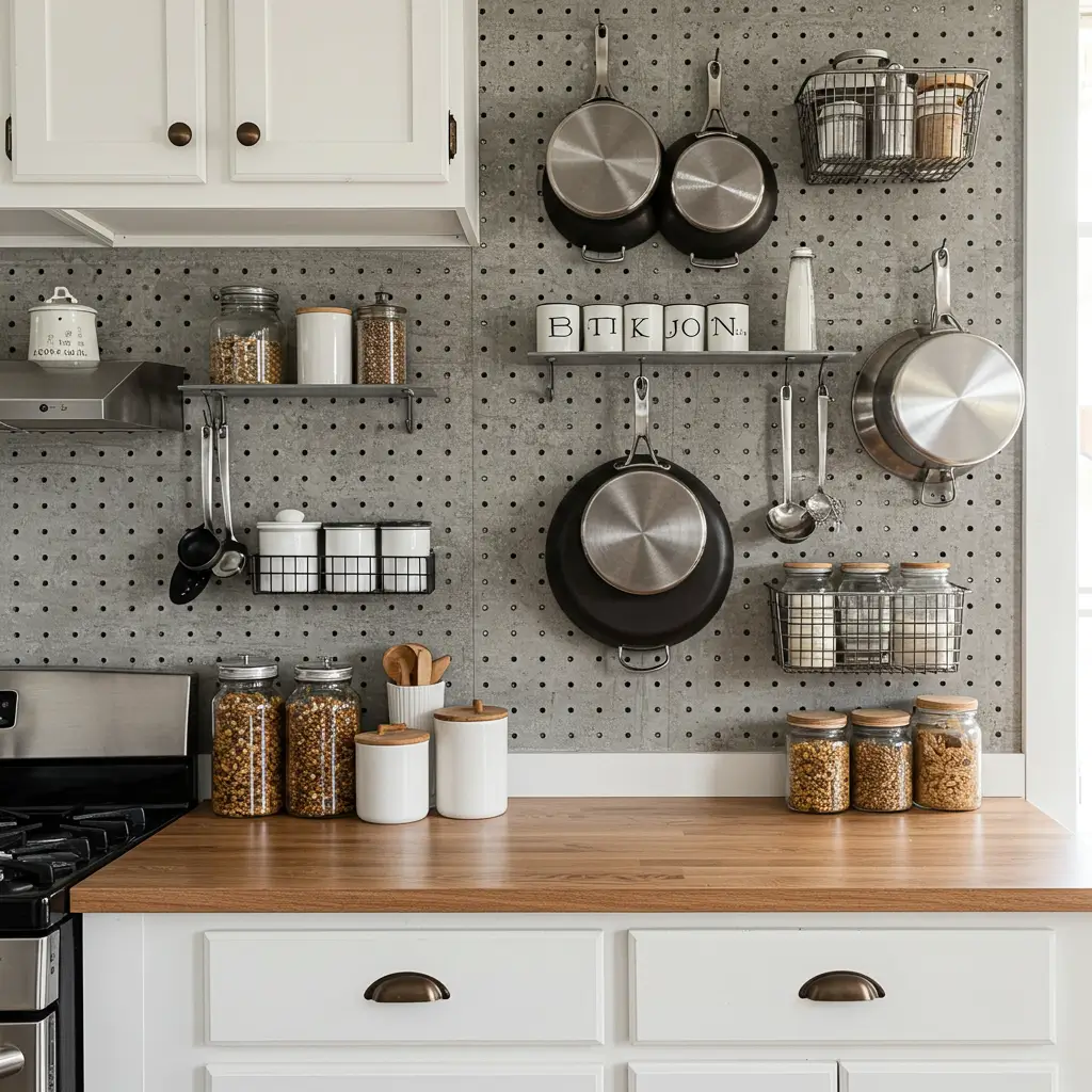 Opt for a Pegboard Wall Organizer