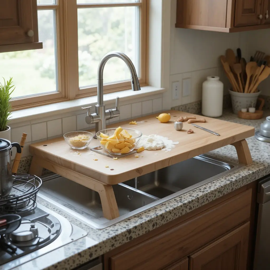 Over the Sink Cutting Board Station