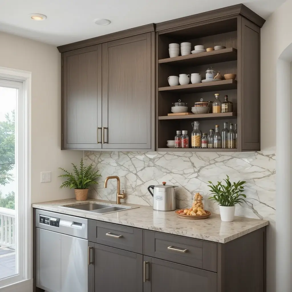 Overhead Cabinets with Pull-Down Doors