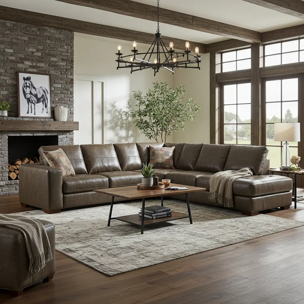 Oversized Leather Sectional for Bold Style