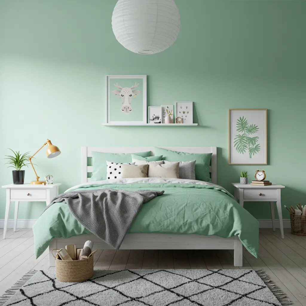 Pastel Green with Scandinavian Design