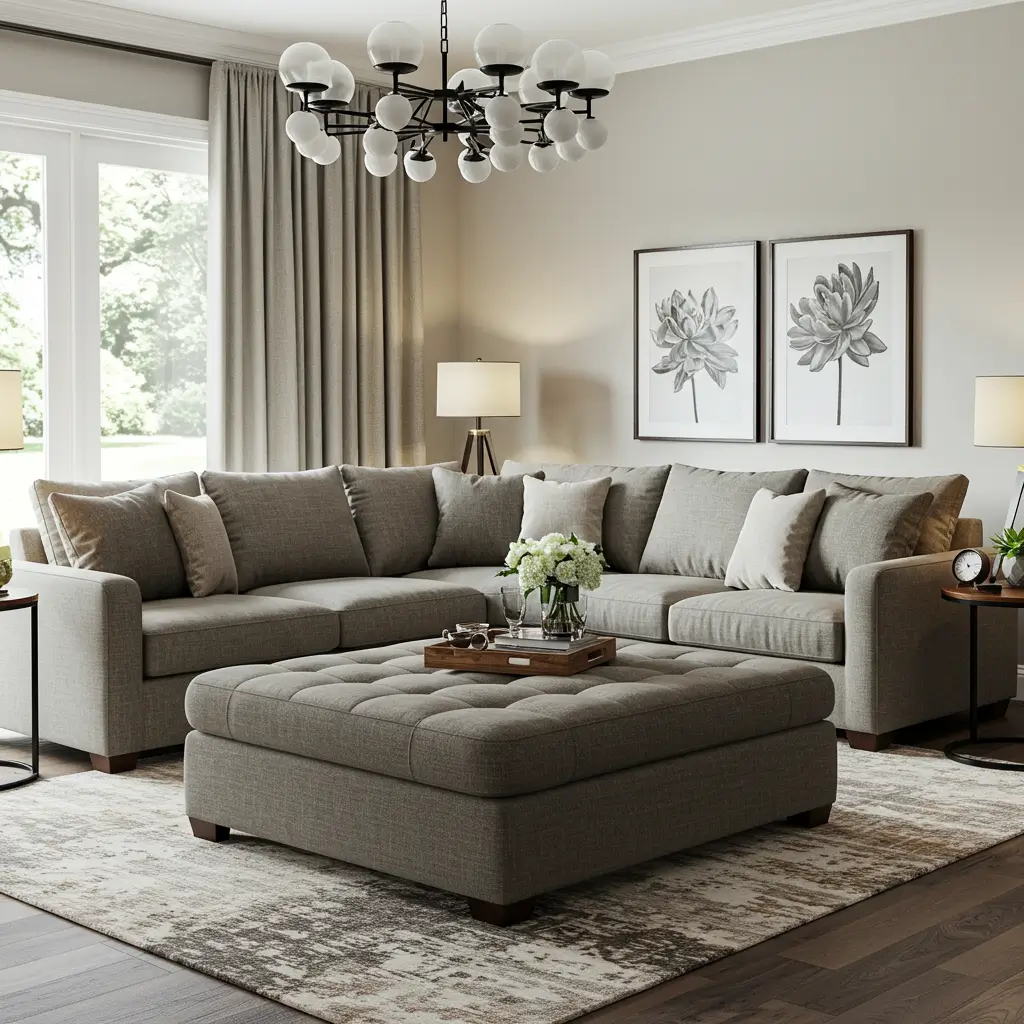 Patterned Fabric Sofa for Visual Interest