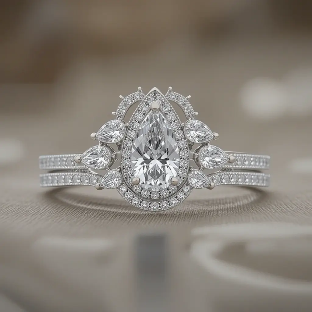 Pear-Shaped Diamond Accents