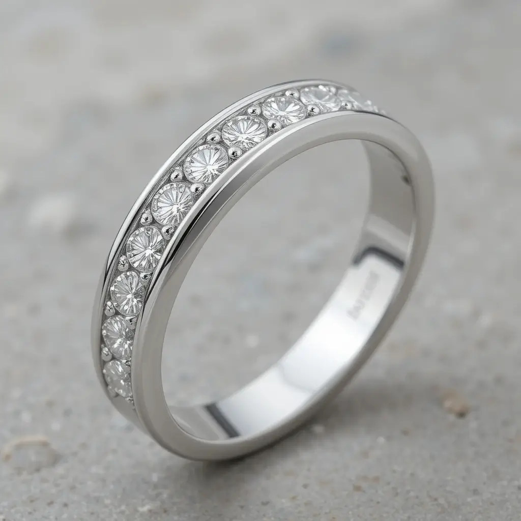 Platinum Channel-Set Bands