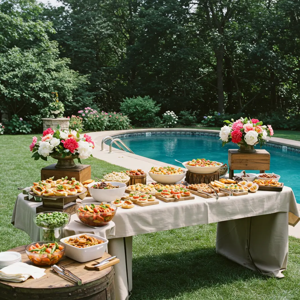 . Poolside Buffet with Global Flavors