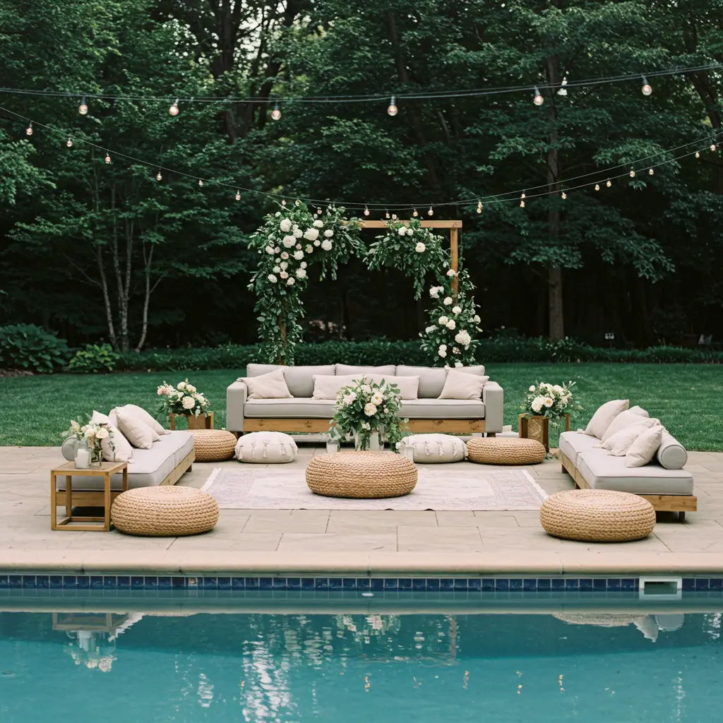 Poolside Lounge Seating Area