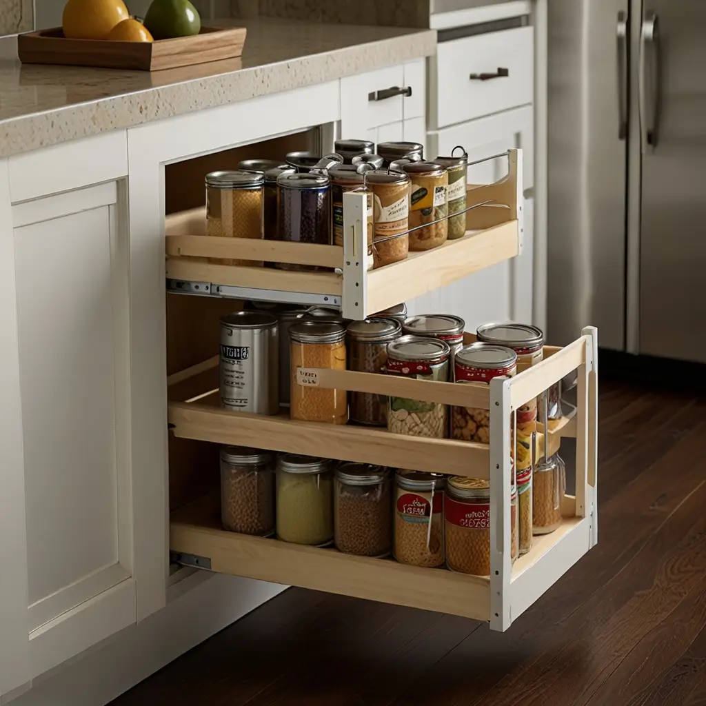 Pull-Out Pantry for Hidden Storage