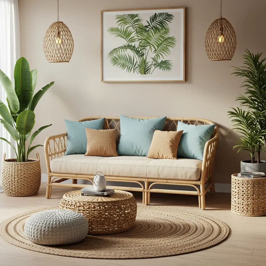Rattan Sofa for Natural Vibes
