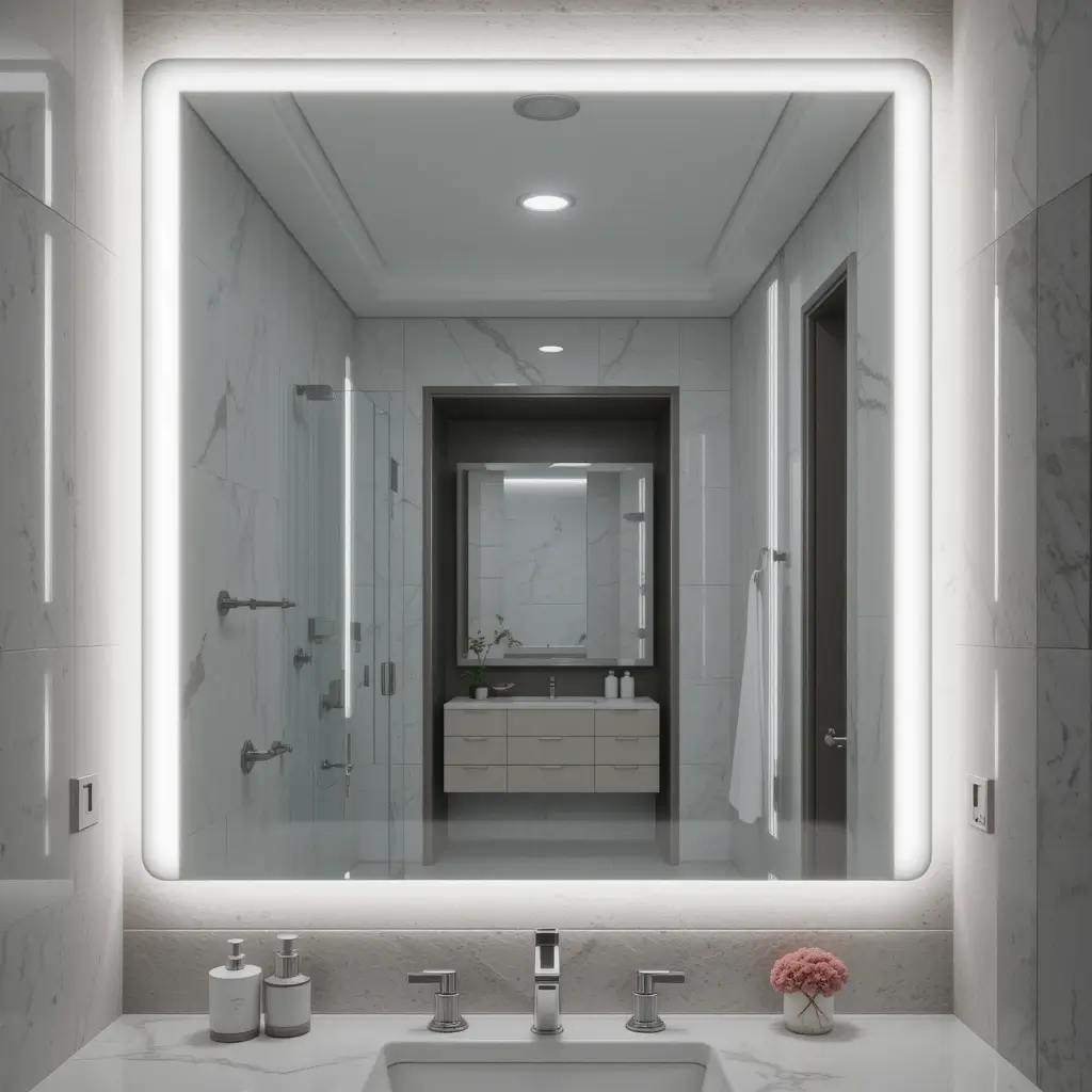 Recessed Mirror Frame Lighting