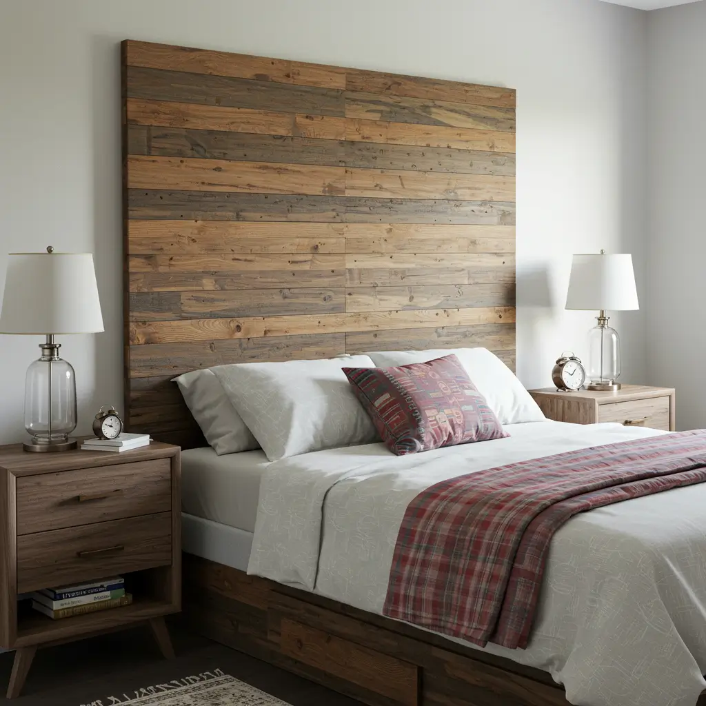 Reclaimed Wood Slat Headboards