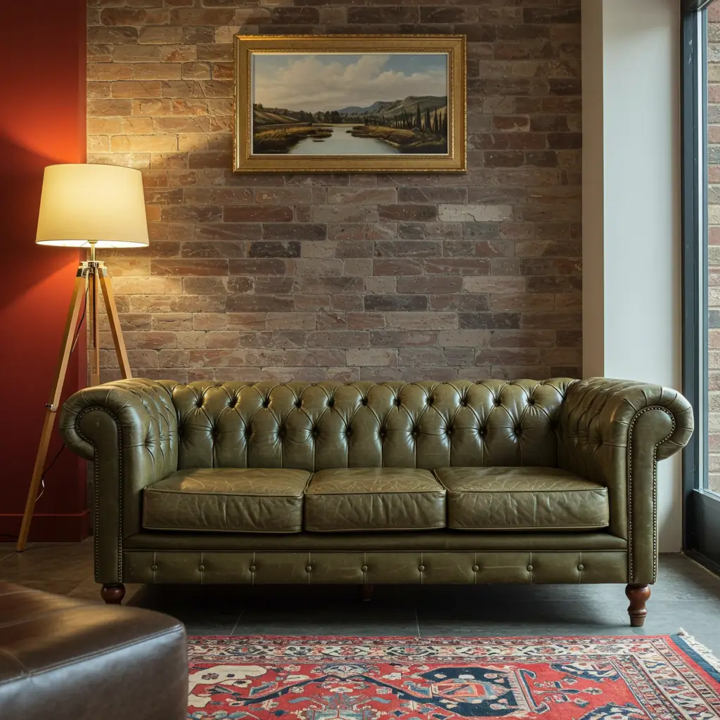Retro Leather Sofa
