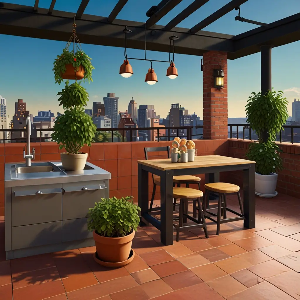 Rooftop Terrace Kitchen