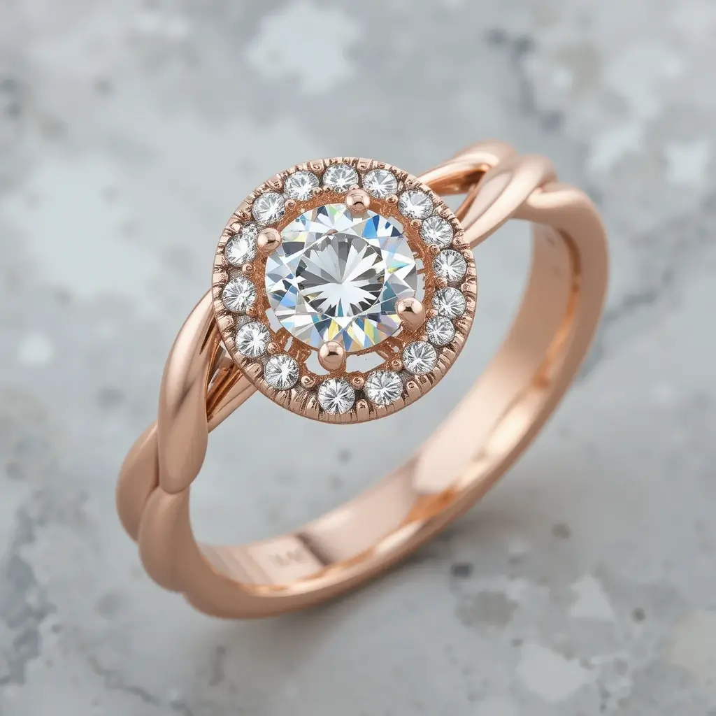Rose Gold Twisted Bands